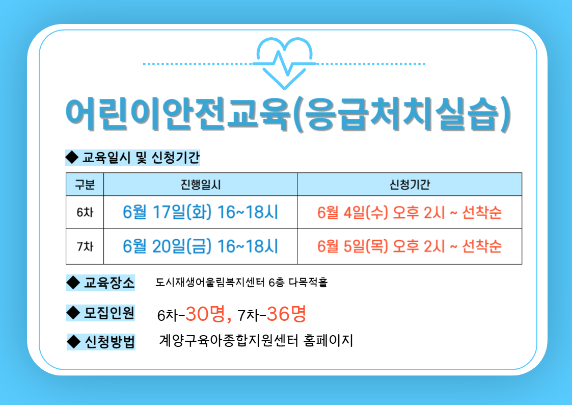 어린이안전교육(응급처치 실습교육)